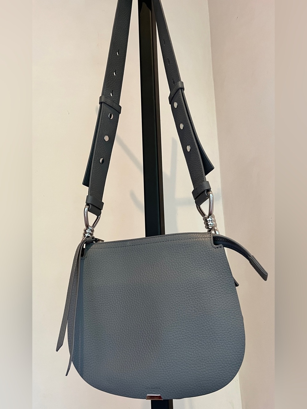 All Saints Pebble Leather Modern Crossbody Bag NWOT
